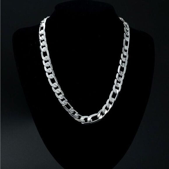 ✨ New Sterling 925 silver 22 inch sparkling 8 mm link chain ✨ - Picture 2 of 12